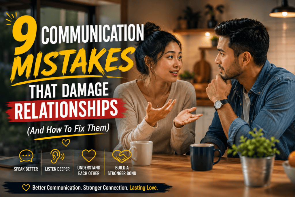 Couple having a meaningful conversation at a kitchen table demonstrating active listening, healthy communication, and emotional connection in a relationship
