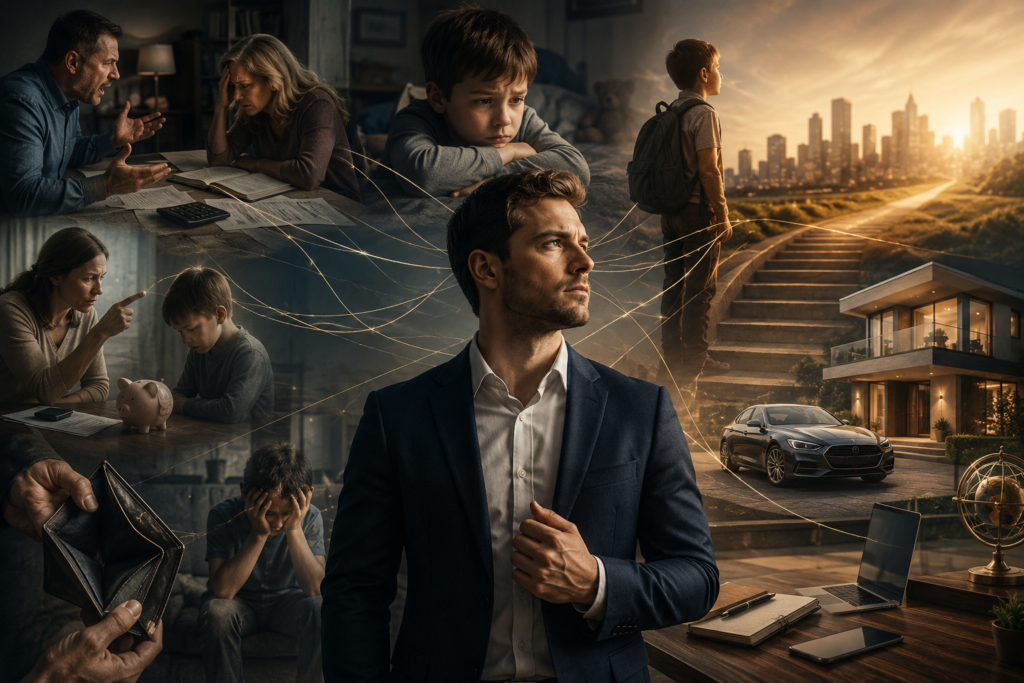 How Childhood Conditioning Shapes Financial Success through early money beliefs, family influences, financial stress, scarcity mindset, and subconscious Money Programming that affects wealth and opportunity in adulthood.