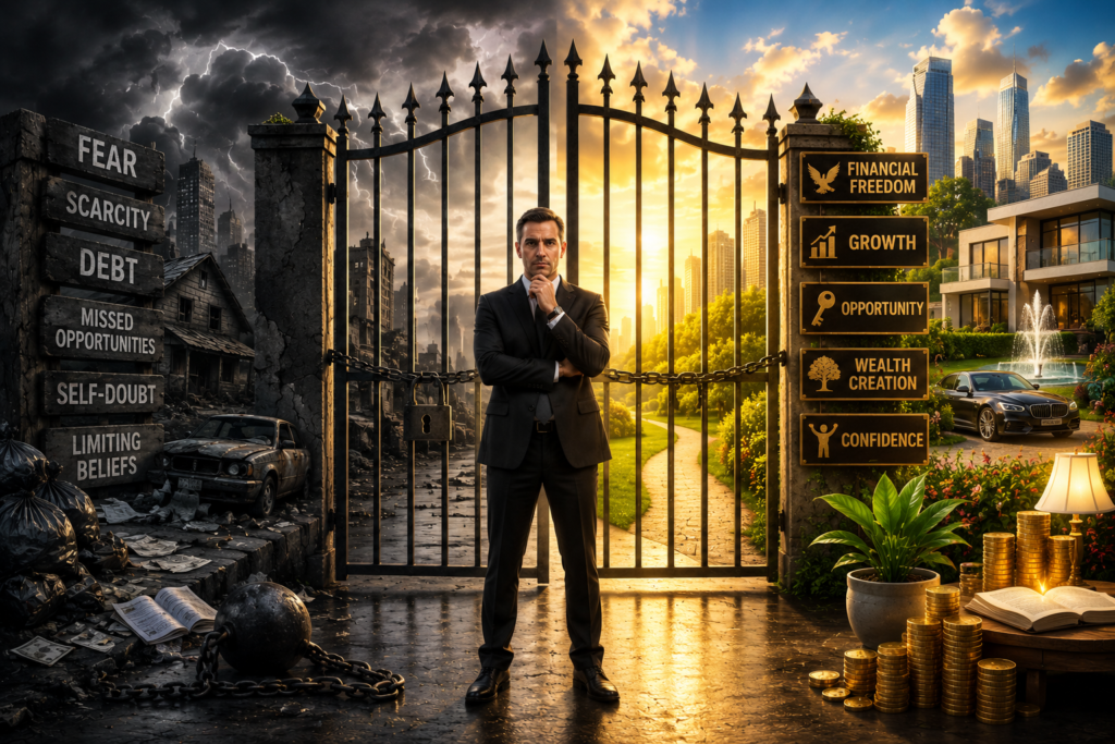 Most People Never Reach Financial Freedom because of Scarcity Mindset, Money Programming, Financial Self-Sabotage, and hidden financial obstacles.