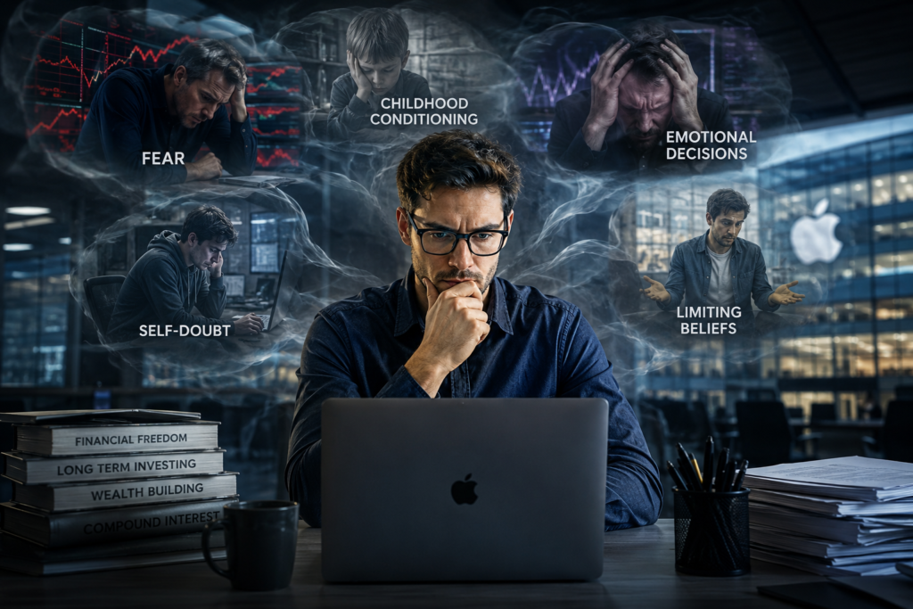 Smart people make poor financial decisions because of hidden psychological traps including fear, self-doubt, limiting beliefs, emotional decision-making, and childhood money programming.
