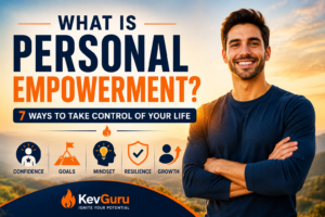 Confident individual representing personal empowerment, self-confidence, resilience, personal growth, and success