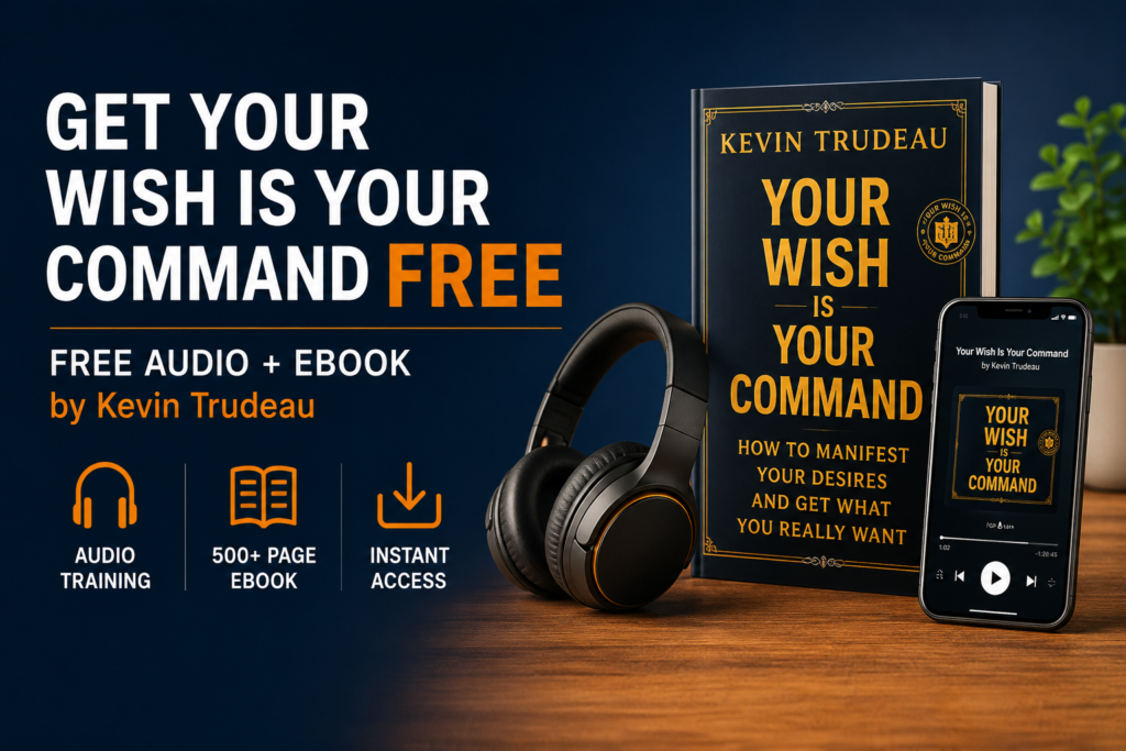 Your Wish Is Your Command free audio and ebook by Kevin Trudeau with headphones and instant access