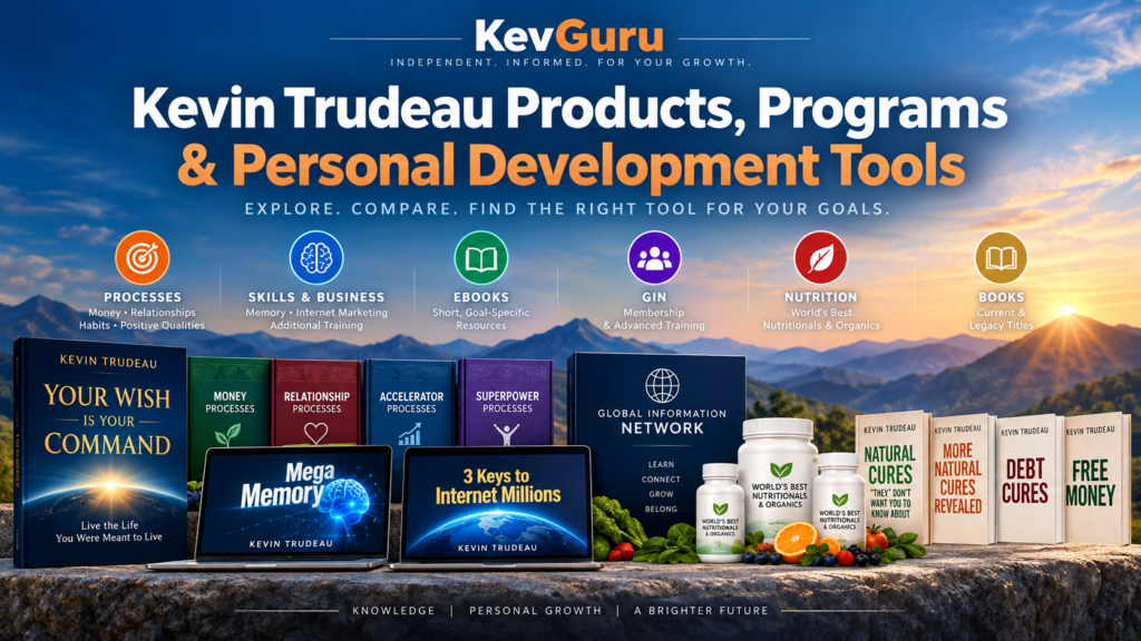Kevin Trudeau Products, Programs and Personal Development Tools